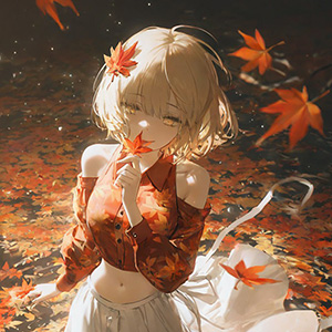 枫影潭心,情意轻漾